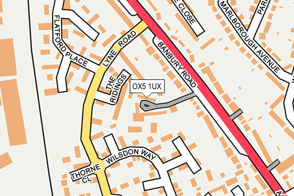 OX5 1UX map - OS OpenMap – Local (Ordnance Survey)