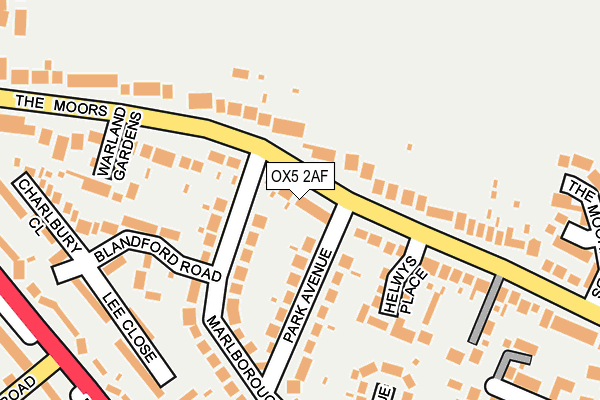 OX5 2AF map - OS OpenMap – Local (Ordnance Survey)