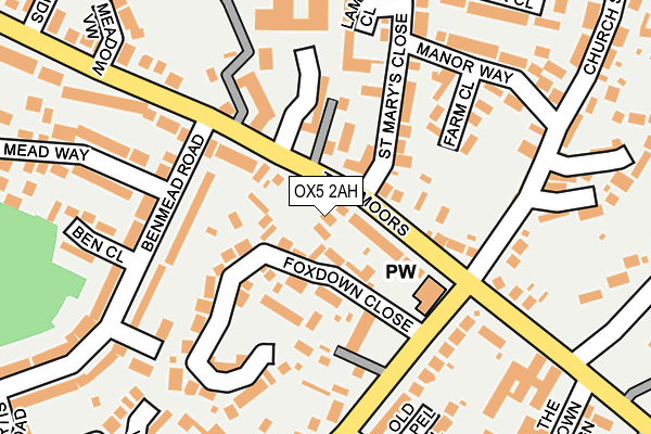 OX5 2AH map - OS OpenMap – Local (Ordnance Survey)