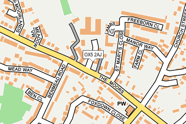 OX5 2AJ map - OS OpenMap – Local (Ordnance Survey)