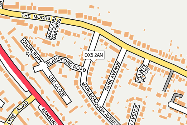 OX5 2AN map - OS OpenMap – Local (Ordnance Survey)