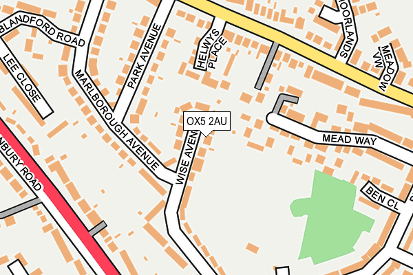 OX5 2AU map - OS OpenMap – Local (Ordnance Survey)