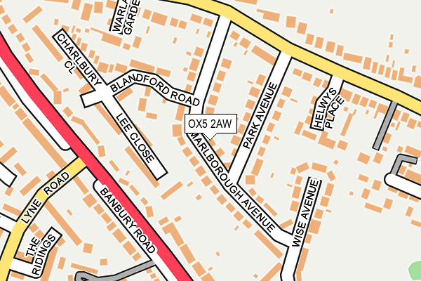 OX5 2AW map - OS OpenMap – Local (Ordnance Survey)