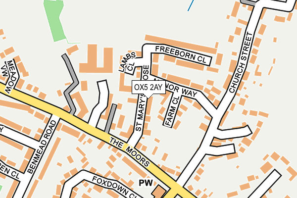 OX5 2AY map - OS OpenMap – Local (Ordnance Survey)