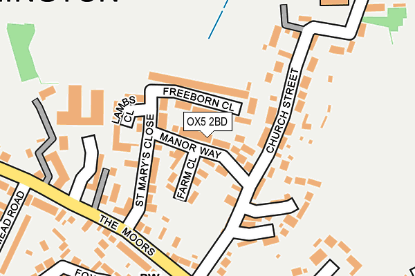 OX5 2BD map - OS OpenMap – Local (Ordnance Survey)