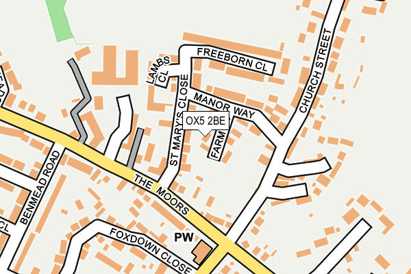 OX5 2BE map - OS OpenMap – Local (Ordnance Survey)