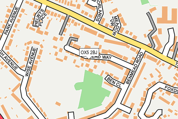 OX5 2BJ map - OS OpenMap – Local (Ordnance Survey)