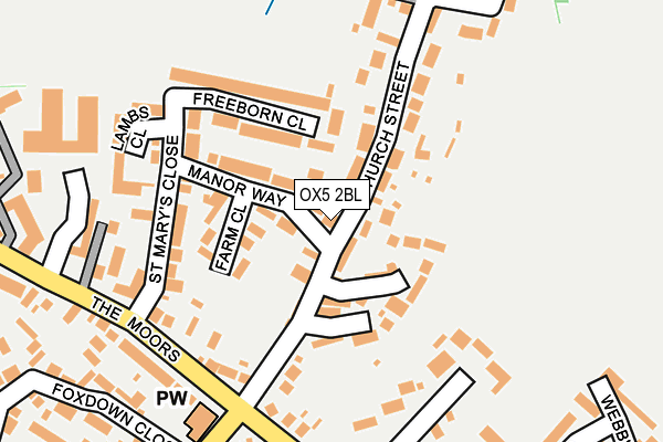 OX5 2BL map - OS OpenMap – Local (Ordnance Survey)