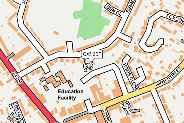 OX5 2DF map - OS OpenMap – Local (Ordnance Survey)