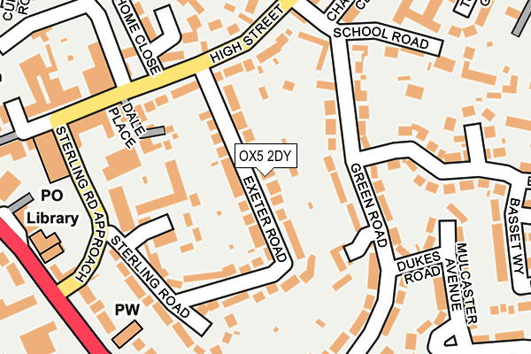 OX5 2DY map - OS OpenMap – Local (Ordnance Survey)