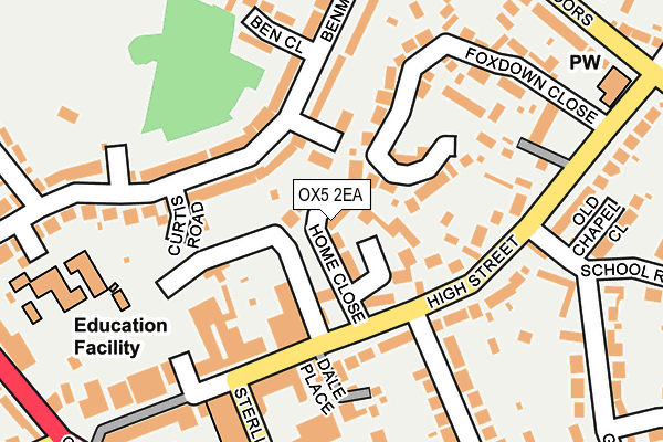 OX5 2EA map - OS OpenMap – Local (Ordnance Survey)