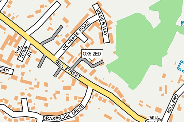 OX5 2ED map - OS OpenMap – Local (Ordnance Survey)