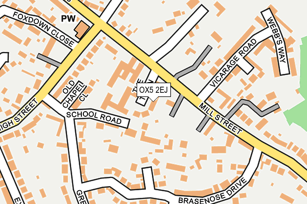 OX5 2EJ map - OS OpenMap – Local (Ordnance Survey)