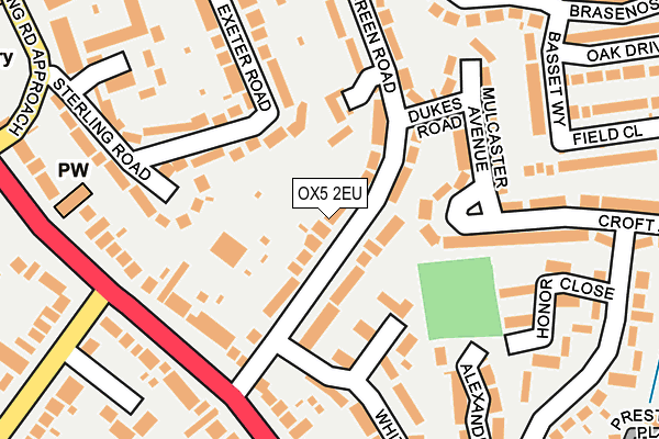 OX5 2EU map - OS OpenMap – Local (Ordnance Survey)