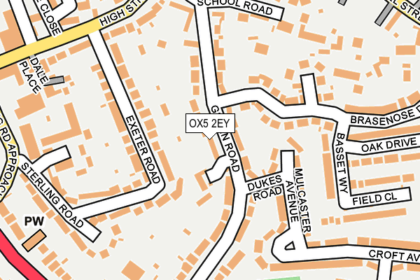 OX5 2EY map - OS OpenMap – Local (Ordnance Survey)