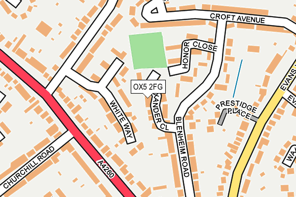 OX5 2FG map - OS OpenMap – Local (Ordnance Survey)