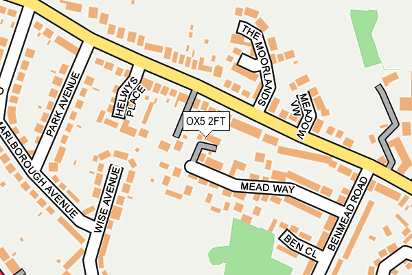 OX5 2FT map - OS OpenMap – Local (Ordnance Survey)