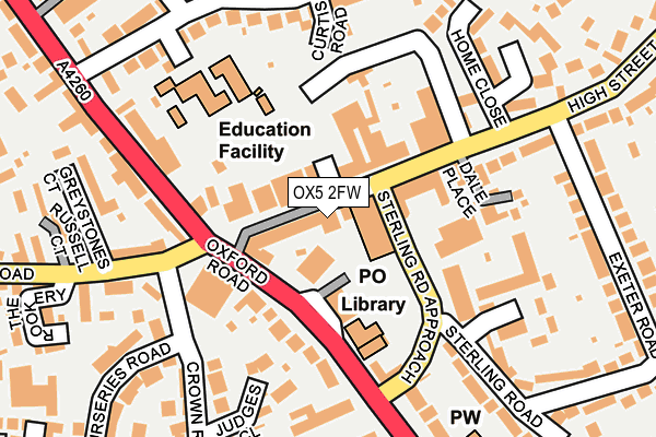 OX5 2FW map - OS OpenMap – Local (Ordnance Survey)