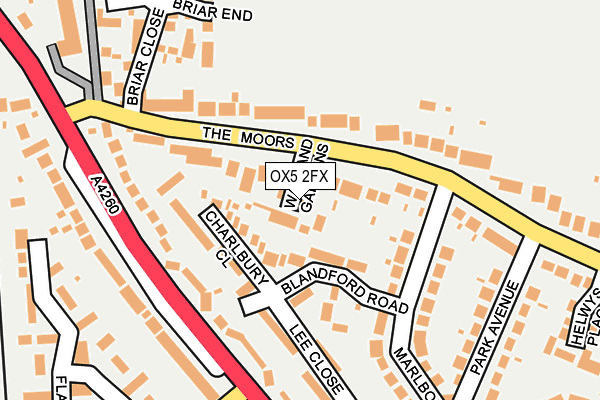 OX5 2FX map - OS OpenMap – Local (Ordnance Survey)