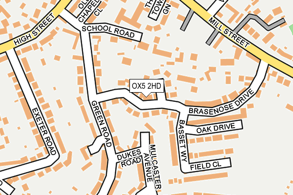 OX5 2HD map - OS OpenMap – Local (Ordnance Survey)