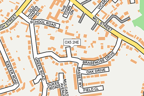 OX5 2HE map - OS OpenMap – Local (Ordnance Survey)