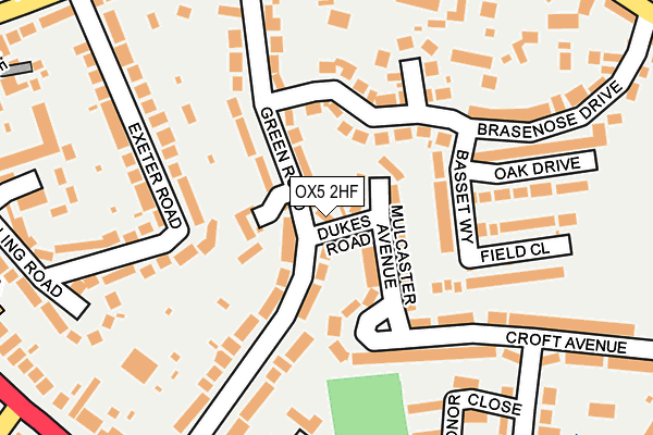 OX5 2HF map - OS OpenMap – Local (Ordnance Survey)