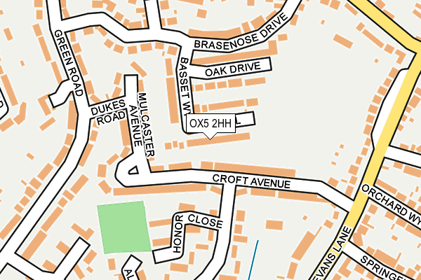 OX5 2HH map - OS OpenMap – Local (Ordnance Survey)