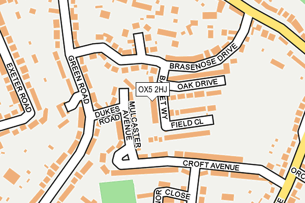 OX5 2HJ map - OS OpenMap – Local (Ordnance Survey)