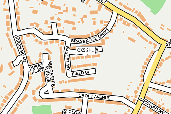 OX5 2HL map - OS OpenMap – Local (Ordnance Survey)