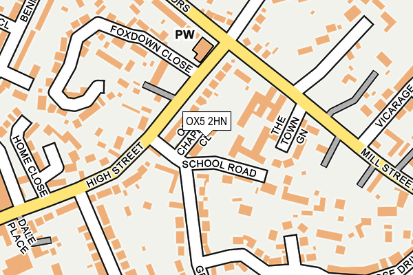 OX5 2HN map - OS OpenMap – Local (Ordnance Survey)