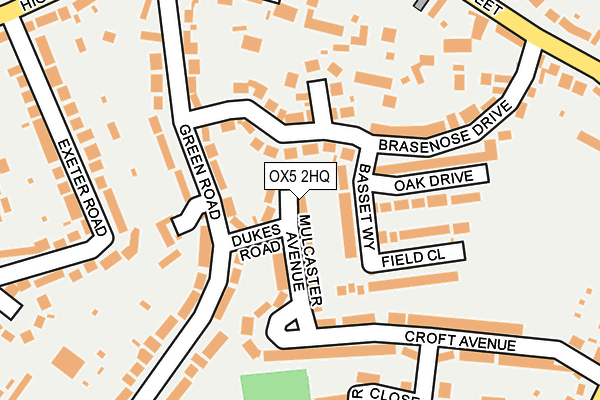 OX5 2HQ map - OS OpenMap – Local (Ordnance Survey)