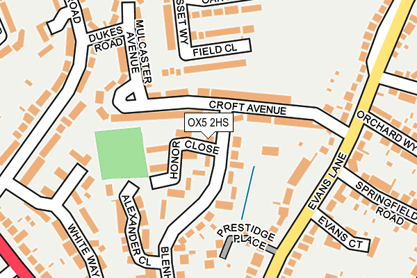 OX5 2HS map - OS OpenMap – Local (Ordnance Survey)