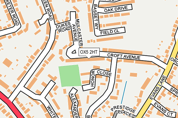 OX5 2HT map - OS OpenMap – Local (Ordnance Survey)