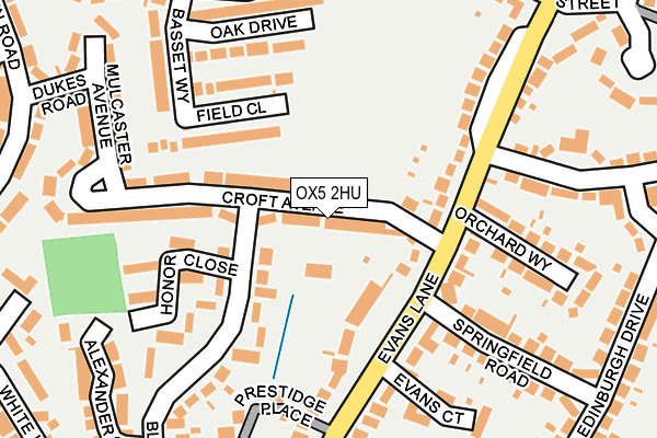 OX5 2HU map - OS OpenMap – Local (Ordnance Survey)