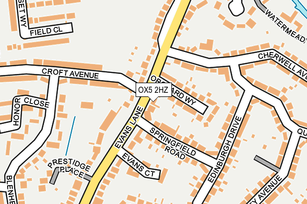 OX5 2HZ map - OS OpenMap – Local (Ordnance Survey)