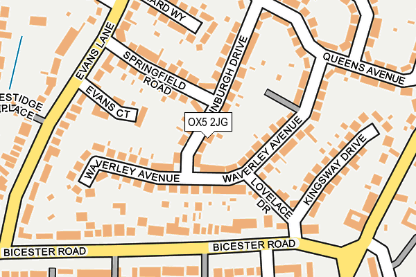 OX5 2JG map - OS OpenMap – Local (Ordnance Survey)