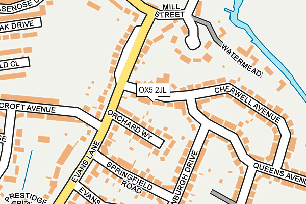 OX5 2JL map - OS OpenMap – Local (Ordnance Survey)