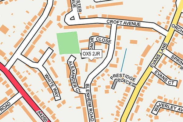 OX5 2JR map - OS OpenMap – Local (Ordnance Survey)