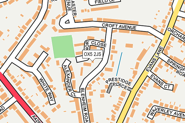 OX5 2JS map - OS OpenMap – Local (Ordnance Survey)