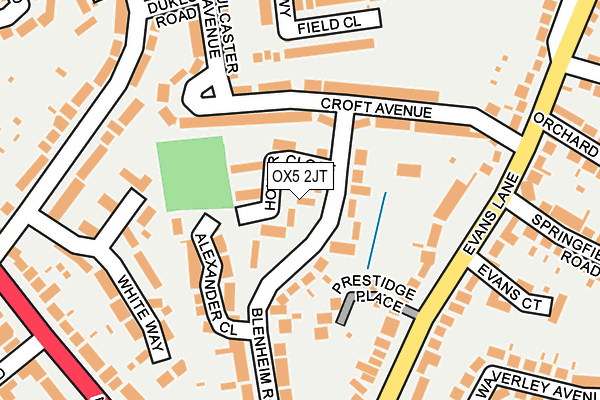 OX5 2JT map - OS OpenMap – Local (Ordnance Survey)