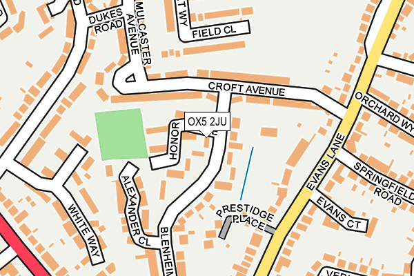 OX5 2JU map - OS OpenMap – Local (Ordnance Survey)