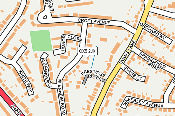 OX5 2JX map - OS OpenMap – Local (Ordnance Survey)