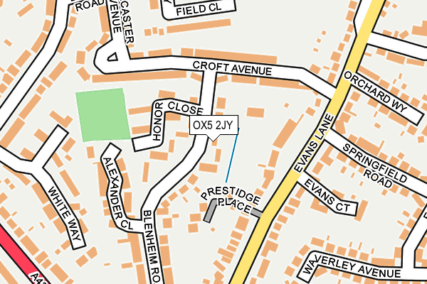 OX5 2JY map - OS OpenMap – Local (Ordnance Survey)