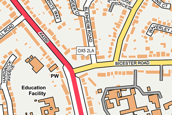 OX5 2LA map - OS OpenMap – Local (Ordnance Survey)