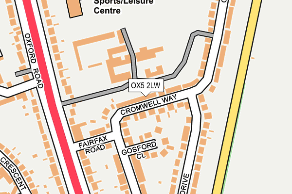 OX5 2LW map - OS OpenMap – Local (Ordnance Survey)