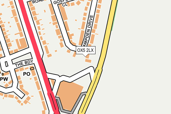 OX5 2LX map - OS OpenMap – Local (Ordnance Survey)