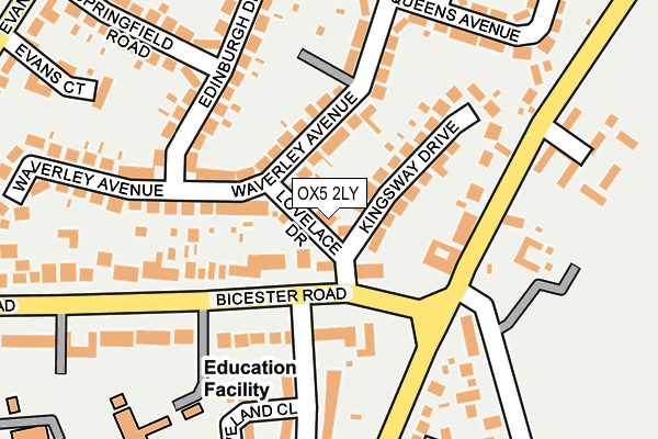 OX5 2LY map - OS OpenMap – Local (Ordnance Survey)