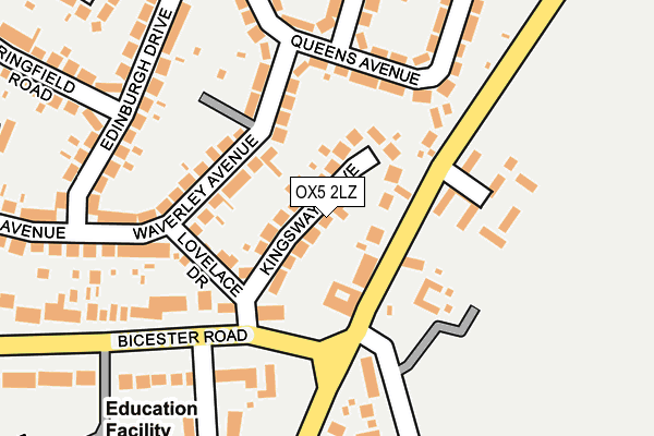 OX5 2LZ map - OS OpenMap – Local (Ordnance Survey)