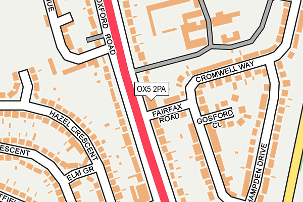 OX5 2PA map - OS OpenMap – Local (Ordnance Survey)