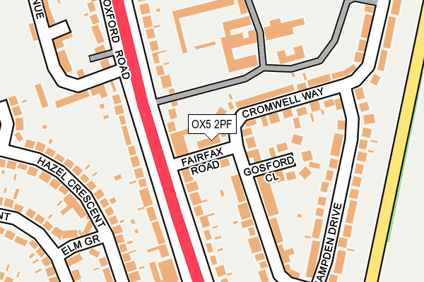 OX5 2PF map - OS OpenMap – Local (Ordnance Survey)